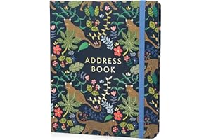 Boxclever Press Large Address Book with 432 Spaces. Address Books with Alphabet Index Hardback, Birthday & Christmas Card Sections, Address Labels & Pocket. Address and Birthday Book - 21.5 x 18.5cm
