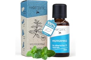 ‎NEOORGANIC NeoOrganic® Pfefferminzöl Bio (Mentha Piperita) - frischer, starker Duft - 100% naturreines ätherisches BIO-Öl - 30ml - - Minzöl ätherisches Öl zum Verzehr - Pfefferminzextrakt zum Backen