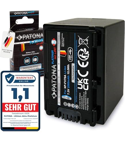 Blumax Ladegerät Für Sony NP-FH70 Akku | Inkl. Netz- & Auto-Adapter | Schnellladen Für Kamera-Akku