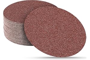 Sruhrak 30 Piezas Disco de Lija 40 Grano, 180 mm Redondas Papel de Lija Hojas de Lija para Lijadora de pared o Techo