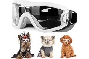 NICERINC PET Small Dog Sunglasses with Adjustable Strap UV Protection, Winproof Puppy Sunglasses, Suitable for Dogs Eyes Protection?Soft Dog Goggles