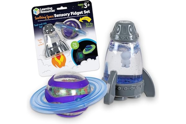 Learning Resources Soothing Space Fidget Set LER5580, Dès 3 Ans, Jouet Sensoriel Galactique, Lumières & Textures, Idéal pour Se Calmer, Maison ou École