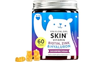 ‎BEARS WITH BENEFITS Hyaluronsäure Gummibärchen – Vitamin C, Zink, Biotin - 60 Stück – Zuckerfrei – Bears with Benefits