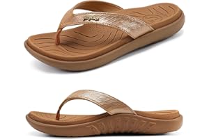 jiajiale Infradito Donna Moda Ortopediche Estive Comode Pelle Supporto Arco Plantare Flip Flop Doccia Spiaggia Piscina Aperte Mare Leggere Eleganti Ciabatte Antiscivolo Gomma Suole