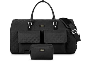 TIBES Convertible Garment Bag for Travel for Women & Men 3pcs Set, A1-Black