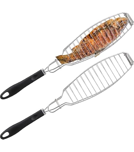 Fisch Grillhalter Mit Holzgriff Von VonBueren - Prüfengel