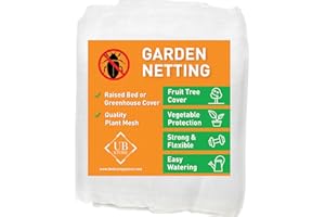 UB-STORE Gemüsenetz Garten Feinmaschig 3x3M | Insektenschutznetz & Pflanzenschutznetz in Mehrere Größen | Weißes Netz zum Schutz von Obst & Gemüse | Vogelschutznetz & Gartennetz für Erdbeeren