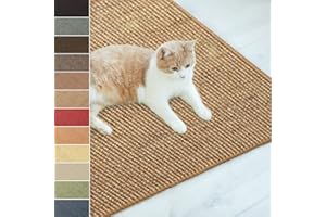 Floordirekt Sisal Fußmatte Teppich Vorleger Kratzteppich Katzenmöbel Kratzmatte Sisalmatte, widerstandsfähig & in vielen Farben und Größen erhältlich (40 x 60 cm, Kork)