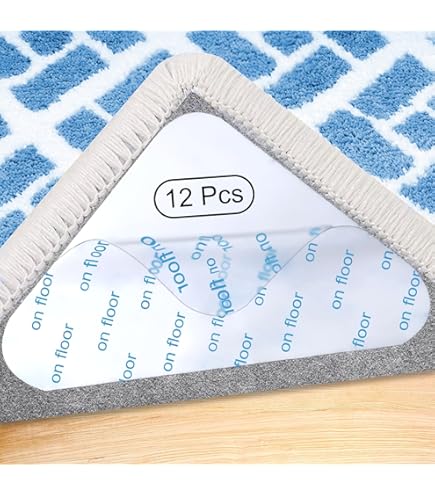 16 Pièces Antidérapants Pour Tapis - Triangles Réutilisables Et Lavables - Pour Sols Bois, Carrelage, Stratifié - Ne Laisse Pas De Traces - Matériau PU