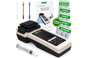 harren24 Poollab 2.0 Special Edition elektronisk pooltestare (fotometer), poolvattentestare, 170 x klorpH-testtabletter fenol röd pool tillbehör (med DPD1, DPD3, pH, CYA