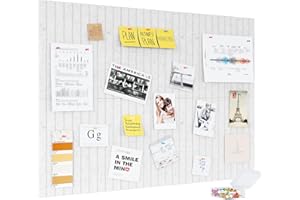 PAG-Mass Felt Bulletin Board Wall Tiles with Removable Adhesive,90×60cm Vision Board Kit for Wall Decorative,Notice Memos Pin Board for Home Office Kitchen,6 Pack-Light Grey