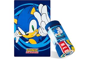 Sonic The Hedgehog Manta Polar Infantil, Manta Suave para Cama y Sofá de 100 x 150 cm, Accesorio de Cama, Regalos Gamer