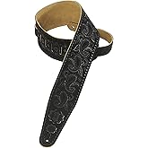 Levy's Leathers PMS44T03 s&uuml;et gitar askısı, şal desenli, 7,6 cm