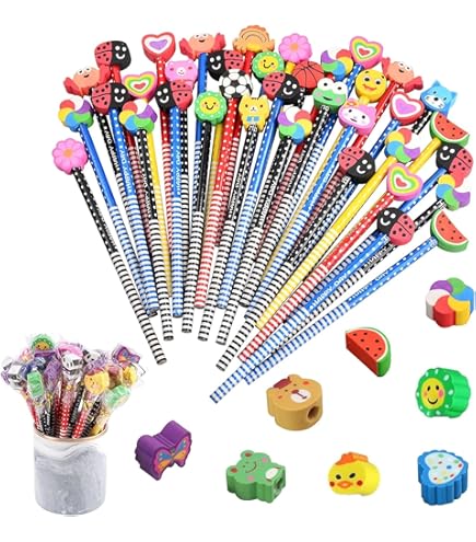 10 stuks Leuke Creatieve HB Potlood Met Een Gum Ba... - Grandado
