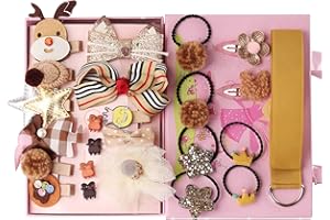 Seatecks 24Pz Mollette per Capelli Bambini Fascia Capelli Elastici per Capelli Corde Accessori per Capelli Squisito Cartone Animato Arco-Nodo per Natale, Compleanno, Regalo per Bambini