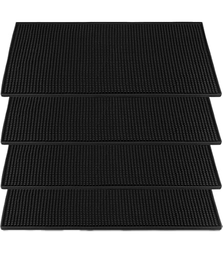 QWORK® 1 Stück Barmatte Gummi Abtropfmatte 45x30cm, rutschfeste QWORK® 1 Stück Barmatte Gummi Abtropfmatte 45x30cm, rutschfeste