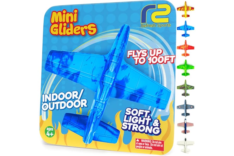 Airplane Toy Foam Airplanes for Kids: Best Styrofoam Plane Glider Outdoor Toys for Boys & Girls All Ages. Easy Throwing Air Planes STEM Summer Yard Beach Toy Games. Great Gifts for Age 4 5 6 7 8 9 10