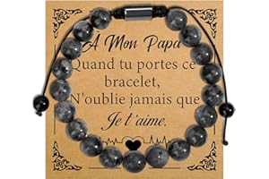 SERENEGLOW Cadeau Fete Des Grands Peres Grand Mère Maman Mamie Papa Parents Bracelet Pierre Naturelle Cadeau Fete Des Peres Fete Des Meres Marraine Sœur Tata Fille Collègues Couple Parrain Frère Tonton Fils