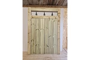 MD Carpentry Workshop Wooden Garden Gate, Pressure Treated, 4ft 120cm, Green, Wood