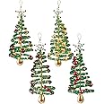 SOLID OAK Beaded Ornament KIT, Christmas Tree Makes 4