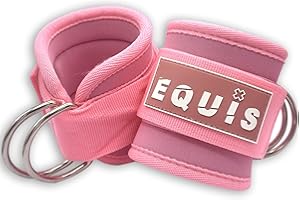 EQUIS GOVICENS Tobilleras Poleas Gym, Tobillera Acolchada de Velcro para Entrenamieto de Glúteos y Piernas. Accesorios Gym Unisex
