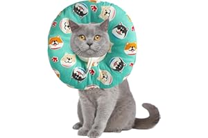 Ducomi Molly Collar de Recuperación para Perro Gato – Collar Elisabetano Ajustable y Suave para Proteger a Las Mascotas Durante la Curación de Heridas y Cirugías (L, Doggies)
