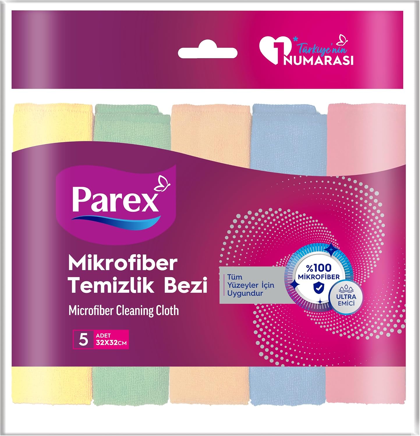 Parex 5'li Mikrofiber Temizlik Bezi