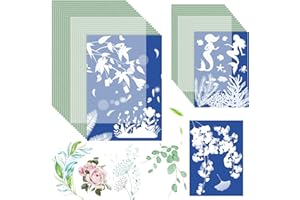 Meetory 38 Cyanotypie Papier Kit A4 A5, 36 Sonne Papier mit 2 Acryltafel, Natur Drucken Basteln für Erwachsene Basteln, Hochempfindliches Natur Solar DruckPapier(8,3" x 11,7", 8,3" x 5,8")