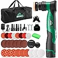 BATOCA S5 Cordless Mini Car Polisher Buffer Sander Dual Action & Rotary Polishing Machine 2X 12V Battery with 1" 3" Polishing Pads Kit for Car Motorcycle Detailing Polish Buffing 6-Speed 2000-5500RPM
