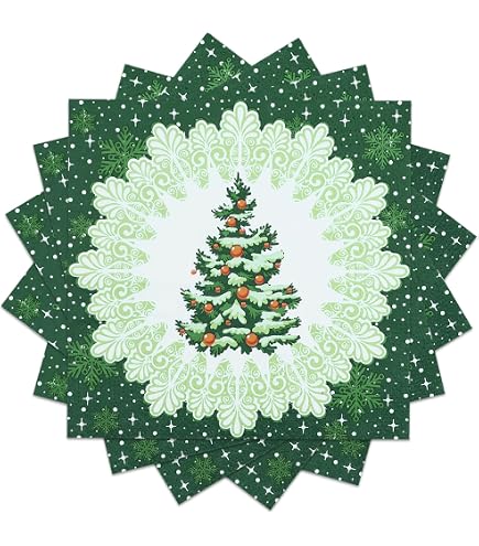 Ambiente - Tovaglioli di Natale, 33 cm, confezione da 20 pezzi, colore: Rosso