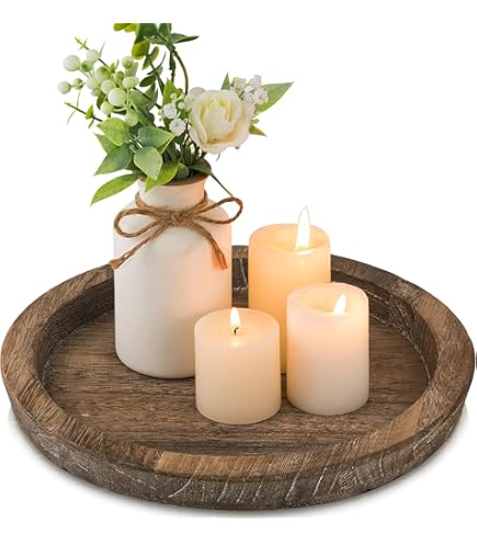 Bougeoir Bois LOVE Jaune Shabby Chic Rustique Pour Bougie Chauffe-plat