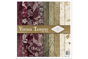 ITD Collection - Decoupage Papier - Decopatch Papier 310 x 320 mm - Scrapbooking - Dekorpapier für DIY Alben Bullet Journals (Vintage Tapestry, SLS052)