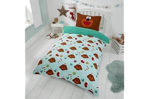 Coco Moon Hey Duggee Christmas Kids Fluffy Fleece Blanket Single Duvet And Pillow Bedding Set For Childrens And Toddler Bedroom