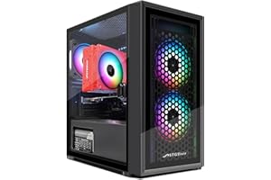 STGsivir-Gaming Desktop PC-GeForce GTX 750 Ti 4 GB GDDR5, Intel Xeon E5 bis zu 3,3 GHz RAM, 1 TB SSD, 600 M WLAN, BT 5.0, RGB Lüfter x 3, W10H64-Gaming Computer Tower-für Gamer und Streaming