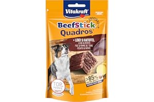 Vitakraft Viande Bovine Stick Quadros Plus Leber & Pomme de Terre - 7 x 70g