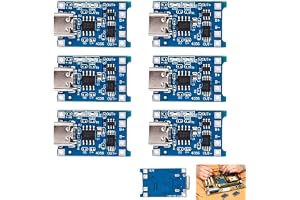6 st laddningsmodul TP4056, TP4056 USB C-batteriladdare, 18650 3,7 V LiPo batteri 5 V 1 A med kortslutningsskydd LED-indikator för elektronisk gör-det-själv