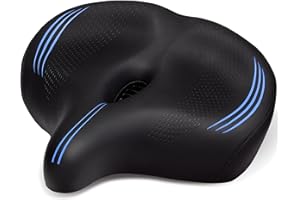 CDYWD Extra Large Selle de Velo Ultra Confortable, Selle Vélo Anti Douleur, Ergonomique, Homme Femme Selle Bike Life Confort, Selle Vélo pour Vélos Extérieurs et Intérieurs