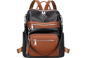 ALTOSY Echt Leder Rucksack Damen Elegant Convertible Schultertasche Frauen Uni mit Quaste