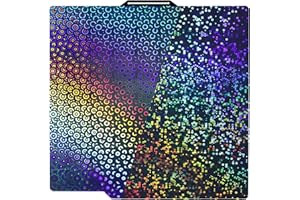 IdeaFormer Smooth Rainbow Circles + Caleidoscope PEK - Piastra di stampa per Bambulab X1/X1C/X1E/P1P/P1S/A1, PEK Spring Steel 257 x 257 mm, per stampante 3D Bambu Lab