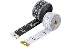 TEAMIOULING 2Pack Tape Measure, 300cm/120 Inch Double Sided Measuring Tape for Body, 150cm/60 Inches Soft Tape Measure for Sewing, Fabric Tailoring, and Body Craft Measurement Tape