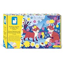 Janod Coffret Sables Fluos Papillons - 3 Tableaux à Décorer - Activité Calme Enfants 6-10 Ans
