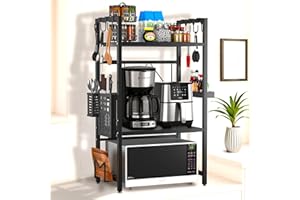 Unique Impression Étagère Extensible à 3 Niveaux pour Micro-Ondes - Support à 2 étagères pour Micro-Ondes pour comptoir de Cuisine - Support pour friteuse à air, Grille-Pain et Machine à café