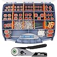 JRready ST6359 Deutsch Connector Kit, 2 3 4 6 8 12 Pin DT Connectors, Size 16 Solid Contacts 16-20AWG, Deutsch Crimp Tool, Deutsch Pin Removal Tool. Waterproof Automotive Electrical Connectors