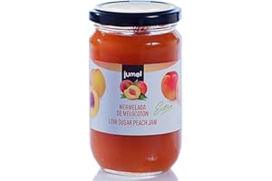 Mermelada de MELOCOTON con extra de fruta JUMEL. 50 g de fruta por cada 100 g de producto. Mermelada gourmet. Pack de 4 unidades (1,39 € / unidad). A PARTIR DE 15€ PORTES GRATIS.