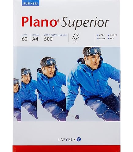500 vellen Smartprint Clairmail papier, wit, A4, 60 g/m², 5 stuks