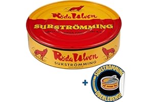 WECOMMERCE Surströmming Röda Ulven Original (fermentierte Heringe) - 400g/300g Fisch, Stift, Dose