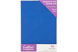 A4 Coloured Glitter Card Pack Single Sided Royal Blue – 250GSM (10 Sheet Pack) - Perfect for Arts and Crafts, Printing, Card Bases & Folding - Centura Pearl by Crafter's Companion
