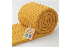 AMAZINGGIRL Tissu minky au metre 1 M - Tissu doux pour couture creatifs decoration Ideal pour vetements plaid couverture accessoires et projets de couture DIY Oeko-Tex Caramel