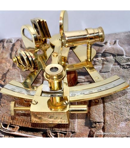 Antieke nautische Premium messing gepolijst 8 Sextant met decoratieve handgemaakte houten doos | Messing ingelegd decor | Vintage reproductie | Nagina International Antieke nautische Premium messing gepolijst 8 Sextant met decoratieve handgemaakte houten doos | Messing ingelegd decor | Vintage reproductie | Nagina International