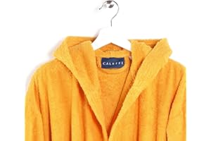 Caleffi - Accappatoio MINORCA per adulti, Donna/Uomo/Unisex con Cappuccio, in Spugna 100% morbido Cotone idrofilo 400gsm, Lavabile in Lavatrice 40° + Asciugatrice, Taglia 3XL Colore ANTRACITE